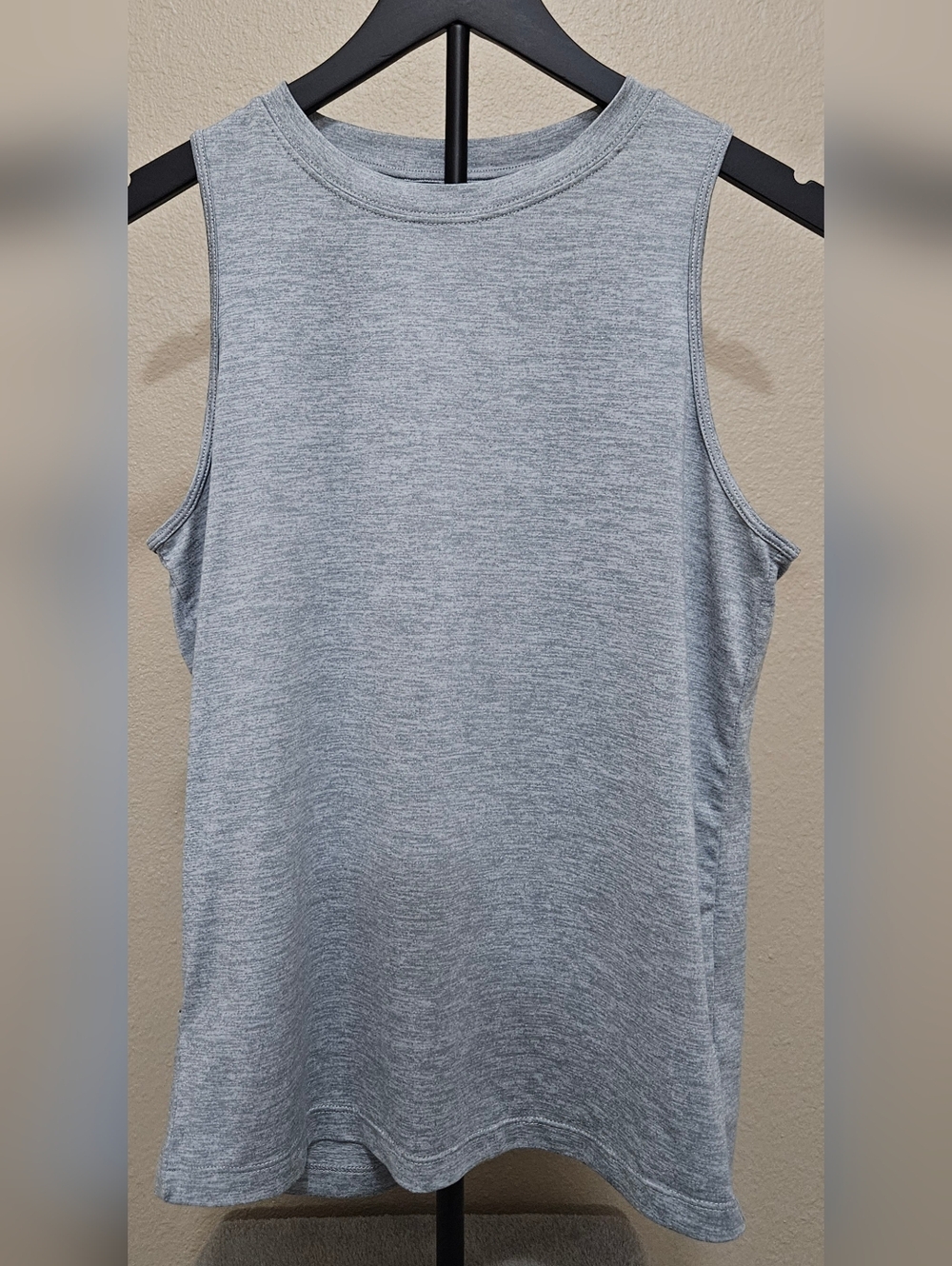 Fabletics Light Heather Gray Open Back Tank